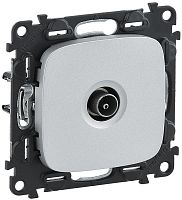 Розетка TV Проходная без рамки Legrand Valena Allure 1-м. алюминий картинка